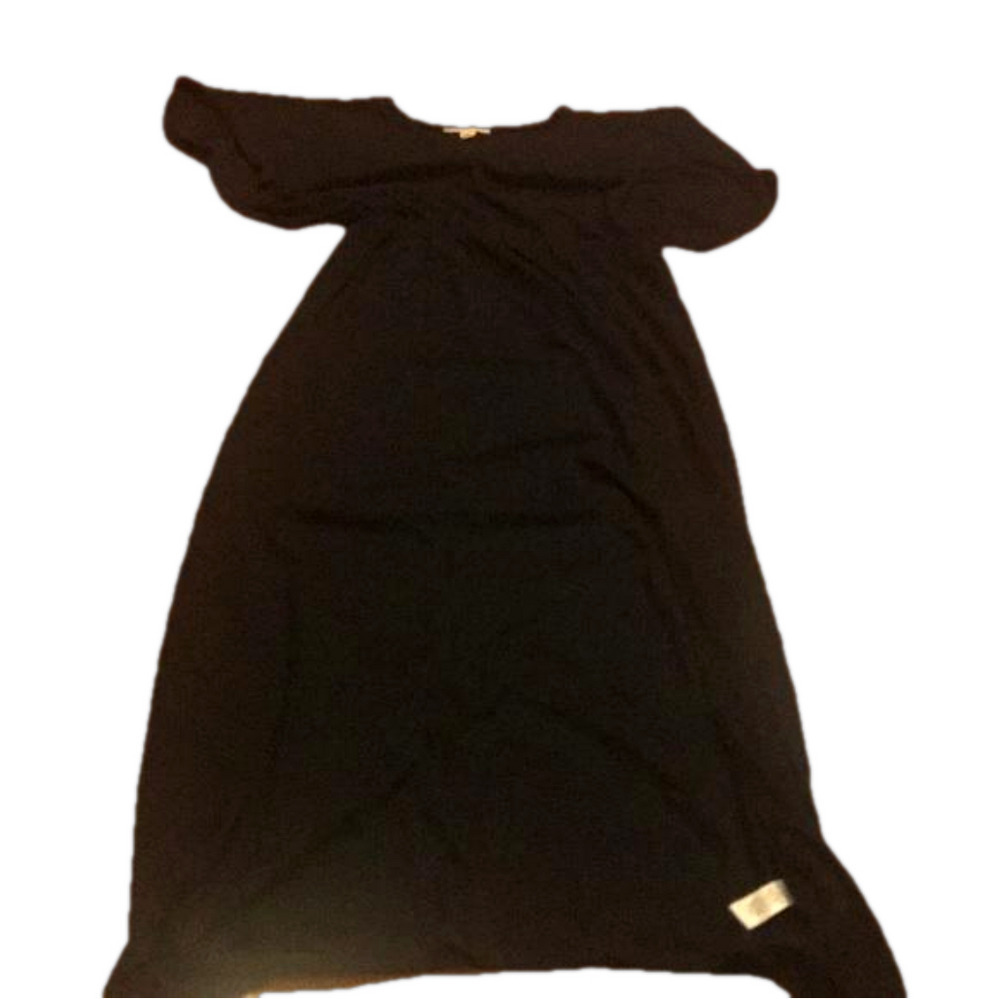 BLACK large maxi dress with split up side